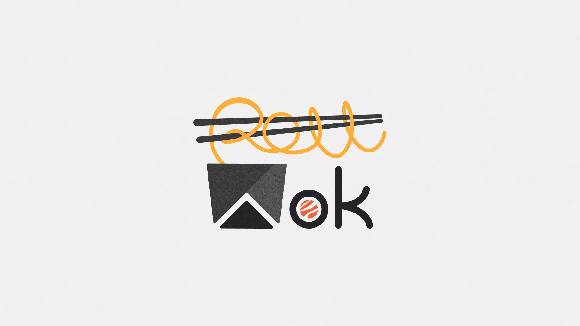 Разработка логотипа суши-бара «Roll Wok Club» в Соликамске